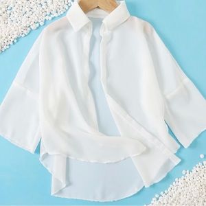 Little girls beach sheer cover up